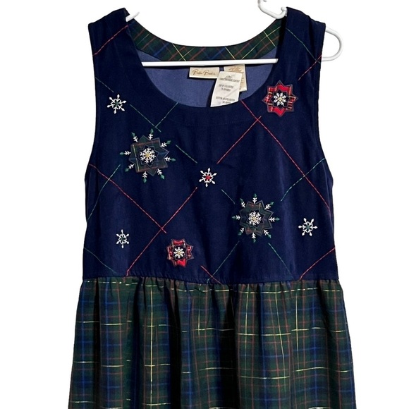 NWT Vintage Y2K Long Christmas Embroidered Jumper Dress Size Medium 8/10 - Picture 1 of 13